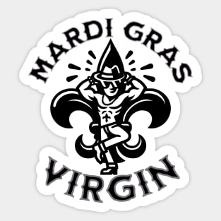 Mardi Gras Virgin Black Sticker